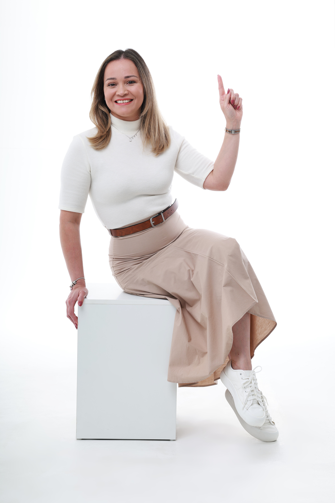 Andréa Porfírio em ambiente de consulta.