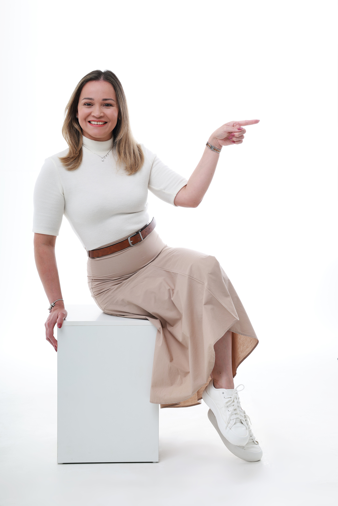 Andréa Porfírio em ambiente de consulta.